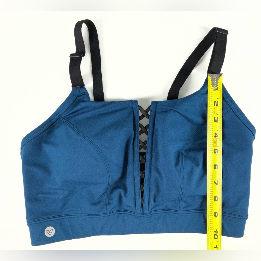 LIVI Active Pullover No-Wire Blue‎ Sports Bra Black Adjustable Straps Women’s 14 - Picture 8 of 12